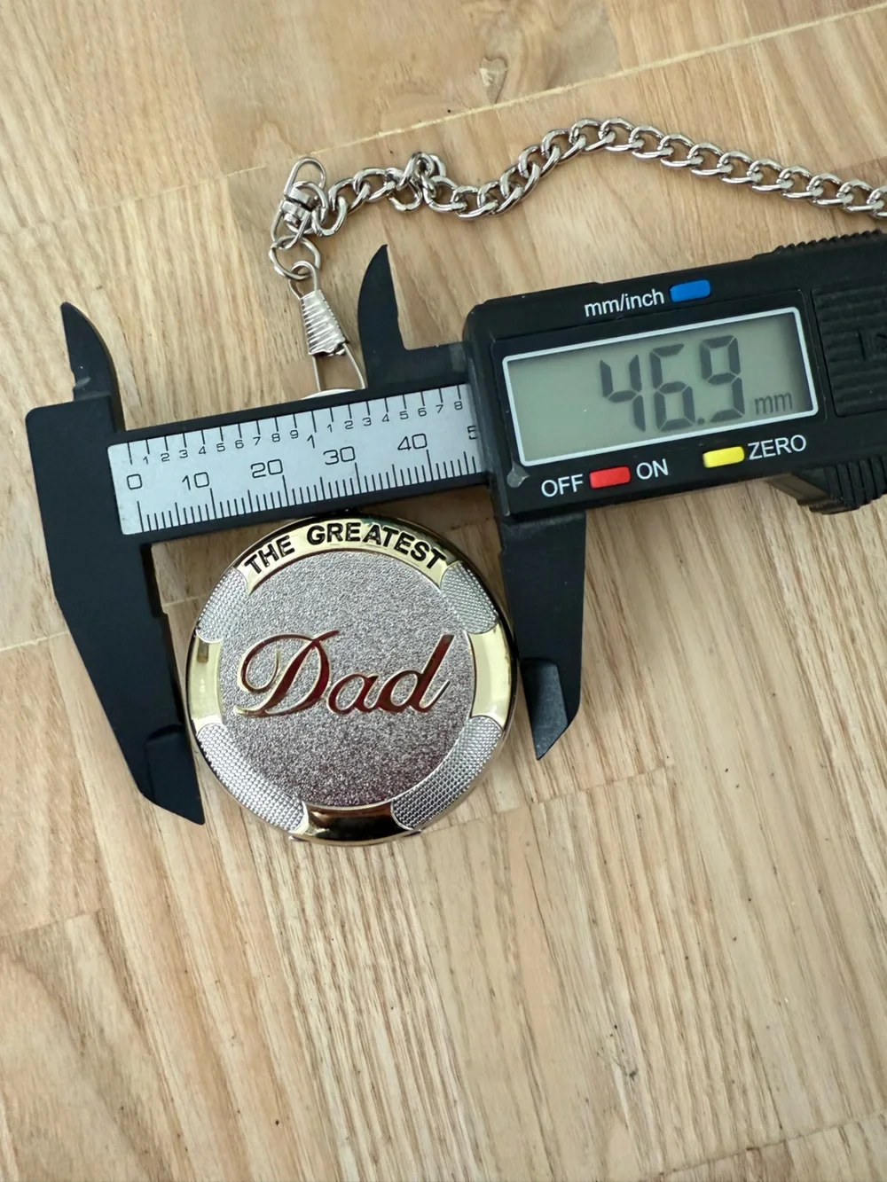 Unbranded the greatest dad two tone pocket watch NEW BATTERY